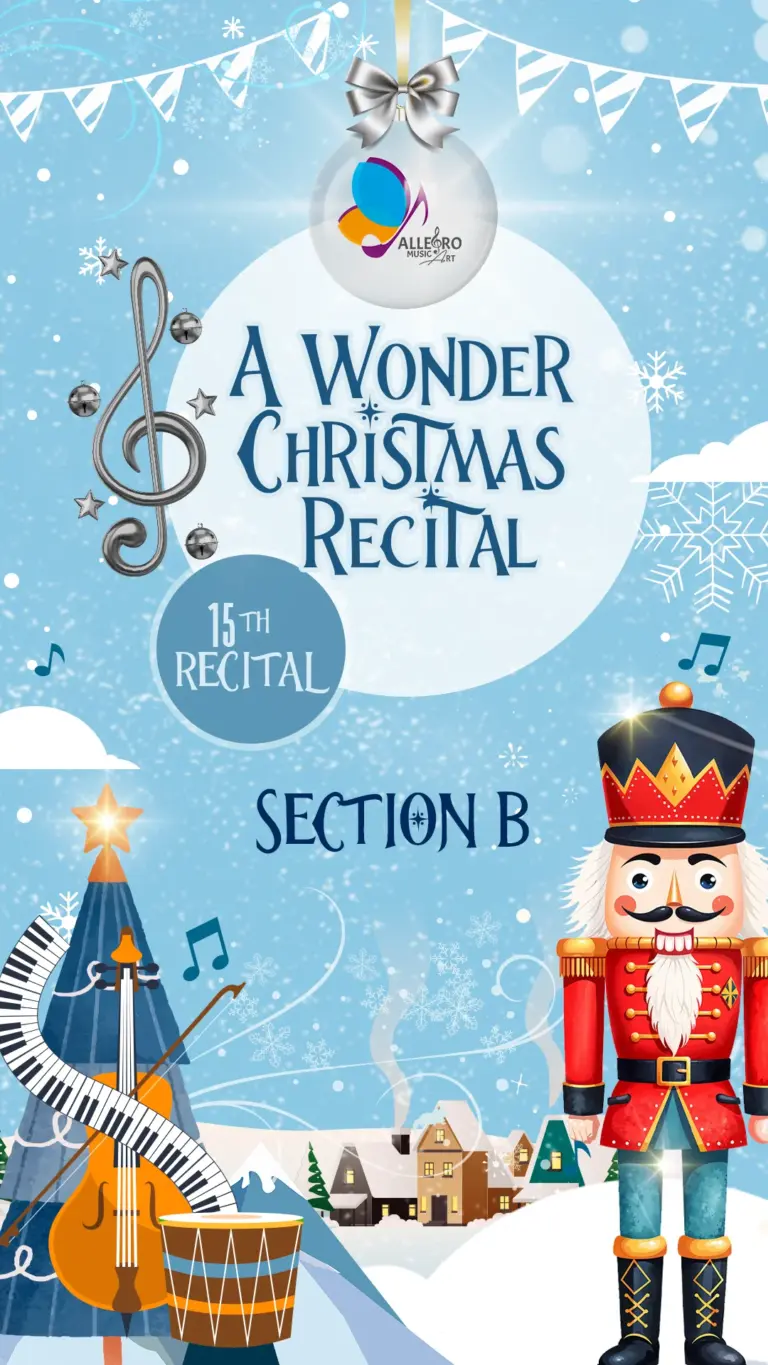 Wonder Cristmas Recital Invitation Seccion B